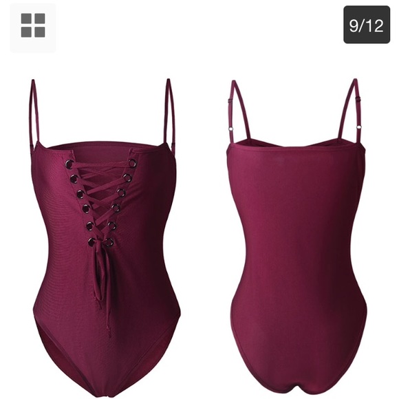 One piece monokini swim suit bathing lace up - Picture 4 of 7